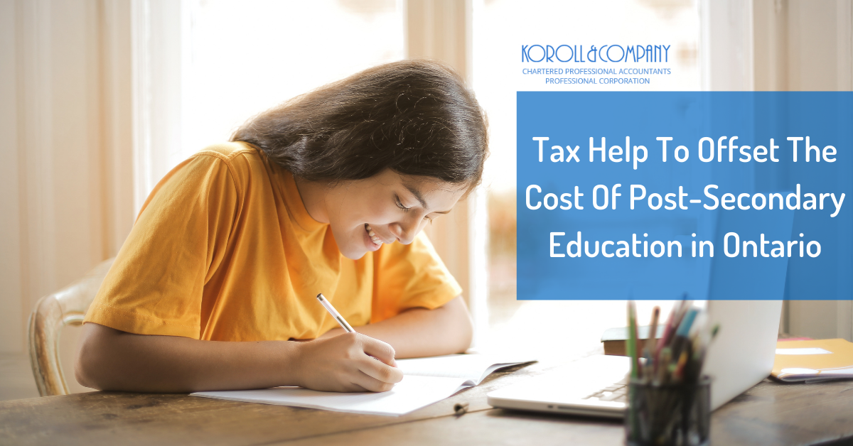 Tax Help To Offset The Cost Of PostSecondary Education in Ontario